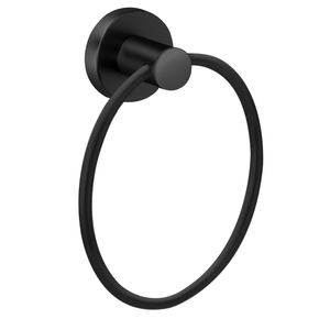 Porta Toalha Forusi Pieno Argola 17Cm Preto Fosco