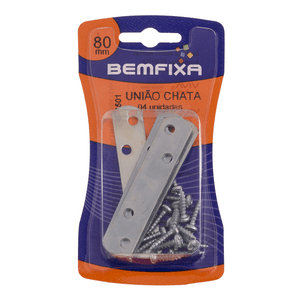 Uniao Bemfixa Chata 80Mm C/ Parafuso Cartela