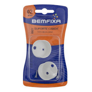 Suporte Bemfixa Cabideiro Meia Cana Branco