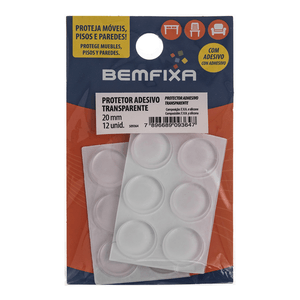 Protetor Adesivo Bemfixa Eva Transparente Redondo 20 Mm