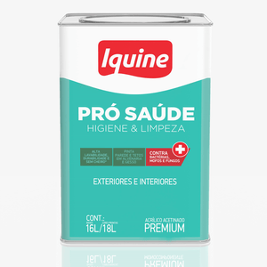 Tinta Imobiliaria Iquine Acrilica Acetinado Branco Neve 18L Pró Saúde