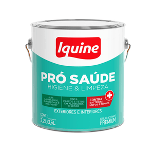 Tinta Imobiliaria Iquine Acrilica Acetinado Branco Neve 3,6L Pró Saúde