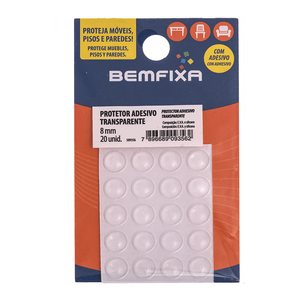 Protetor Adesivo Bemfixa Eva Transparente Redondo 8 Mm
