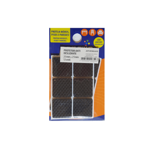 Protetor Antideslizante Bemfixa Em Eva Para Móveis Quadrado Preto 25X25Mm