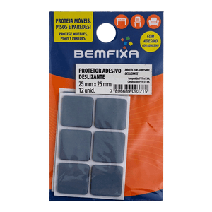 Protetor Adesivo Bemfixa Eva Deslizante Quadrado 25X25 Mm