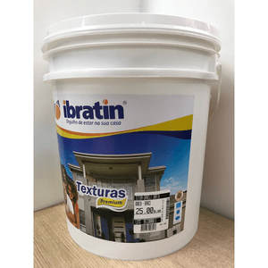 Textura Acrílica Premium Granelli Burgos Branco Neve 25KG - Ibratin