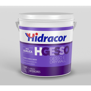 Tinta  Acrílica Hidracor Hgesso Econômico Fosco  Bco Neve 15L