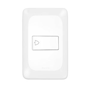 Interruptor Pulsador Campainha 2A Pial PoP 4x2 Conjunto Suporte e Placa Branca