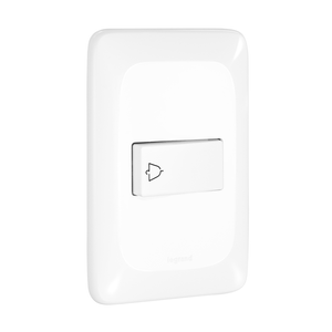 Interruptor Pulsador Campainha 2A Pial PoP 4x2 Conjunto Suporte e Placa Branca