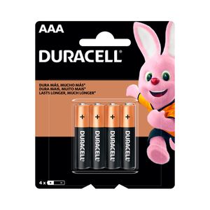 Pilha Alcalina Duracell Palito Aaa - 4 Unidades