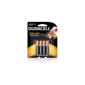 Pilha Alcalina Duracell Palito Aaa - 4 Unidades