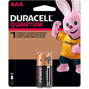 Pilha Palito Duracell Alcalina Quantum AAA - 2 Unidades