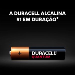 Pilha Palito Duracell Alcalina Quantum AAA - 2 Unidades