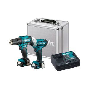 Kit de Ferramentas com Parafusadeira/Furadeira HP333D e Parafuradeira TD110D a Bateria 12V - CLX228SAX - Makita