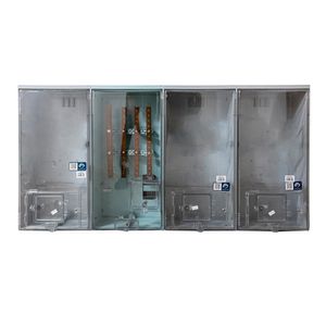 Kit Caixa Medicao Inplast Agrupada Com 03 Medidores Equatorial Cb100 Cinza