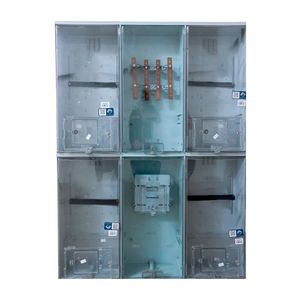 Kit Caixa Medicao  Inplast Agrupada Com 04 Medidores Equatorial Cb100 Cinza
