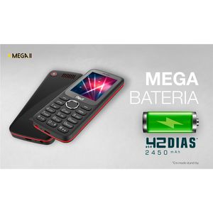 Celular Red Mobile Mega II M010G Preto / Vermelho Dual Sim Bivolt