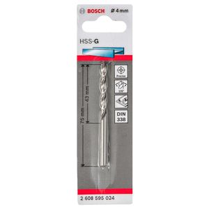 Broca para Metal HSS-G 4MM - 2608595024 - Bosch
