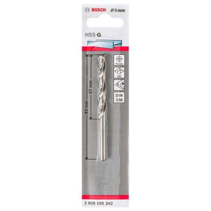 Broca para Metal HSS-G 6MM - 2608595342 - Bosch