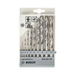 Jogo de Brocas para Metal com 10 Peças HSS-G 1-10MM - 2607019115 - Bosch