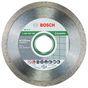 Disco de Corte Diamantado Liso para Cerâmica Standard 115x22,23x1,6x7MM - 2608602201 - Bosch