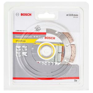 Disco de Corte Diamantado Segmentado Universal Expert 110x20x8MM - 2608602717 - Bosch