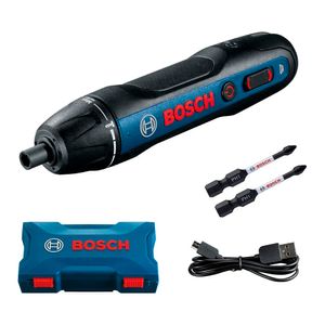 Parafusadeira à Bateria 25MM 1/4" 360RPM 3,6V com 2 bits Go Azul Bivolt - Bosch
