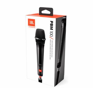 Microfone Universal com Cabo Dinâmico Preto - PBM100BLK - JBL