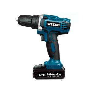 Parafusadeira Furadeira a Bateria Li-Ion com Carregador Bivolt 10MM 18V - WS2972 - WESCO