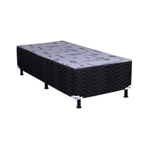 Cama Unibox para Colchão de Solteiro com Espuma D-28 Satand Preto e Cinza 88X188X45CM - Bonsono