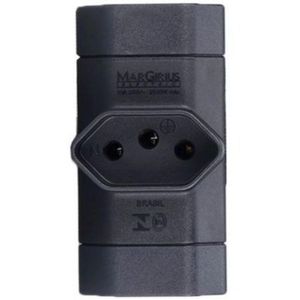 Plug Tee Benjamin Margirius 2P 10A Preto