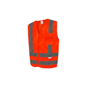 Colete Refletivo Fujiwara  1 Bolso Laranja Fluorescente Tam Xg