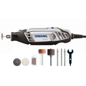 Micro Retífica com 10 Acessórios 120W 33000RPM Dremel 3000 Cinza 220V - ?F0133000PC000 - Bosch