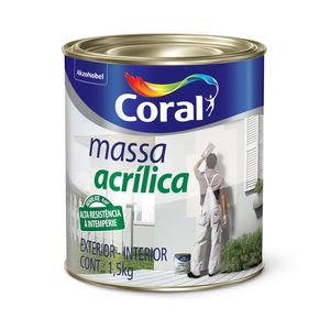 Massa Acrílica Branco Neve 1,5kg -Coral