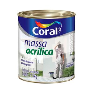 Massa Acrílica Branco Neve 1,5kg -Coral