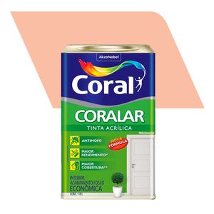 Tinta Acrílica Econômica Fosco Coralar Pêssego 18L - Coral