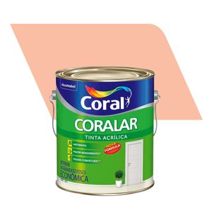 Tinta Acrílica Econômica Fosco Coralar Pêssego 3,6L - Coral