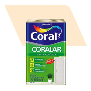 Tinta Acrílica Econômica Fosco Coralar Areia 18L - Coral