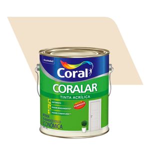 Tinta Acrílica Econômica Fosco Coralar Palha 3,6L - Coral