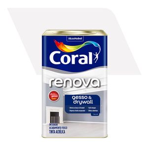 Tinta Acrílica Fosco Renova Gesso & Drywall Branco 18L - Coral