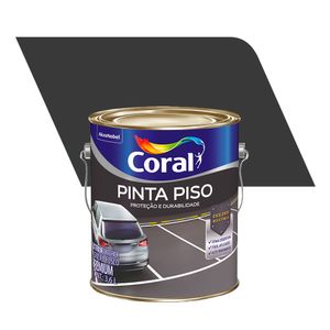 Tinta Acrílica Premium Fosco Pinta Piso Preto 3,6L - Coral