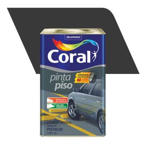Tinta Acrílica Premium Fosco Pinta Piso Preto 18L - Coral