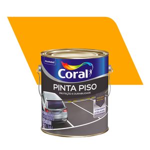 Tinta Acrílica Premium Fosco Pinta Piso Amarelo 3,6L - Coral