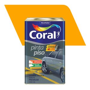 Tinta Acrílica Premium Fosco Pinta Piso Amarelo 18L - Coral