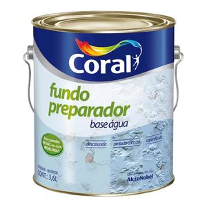 Fundo Preparador para Parede Base Água Incolor 3,6L - Coral