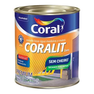 Tinta Esmalte Sintético Brilhante Premium Coralit Branco Neve 0,9L - Coral