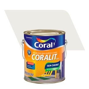 Tinta Esmalte Sintético Brilhante Premium Coralit Branco Gelo 3,6L - Coral