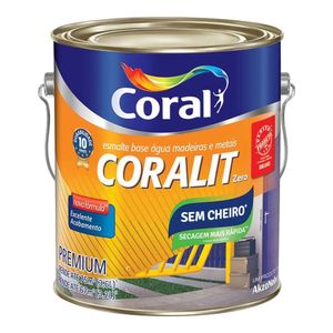 Tinta Esmalte Sintético Brilhante Premium Coralit Branco Gelo 3,6L - Coral
