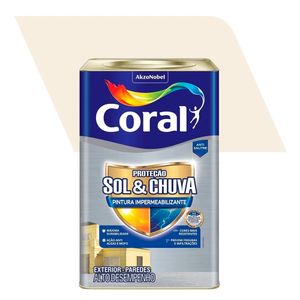 Tinta Premium Coral Impermeabilizante Sol e Chuva  Branco Neve 18L