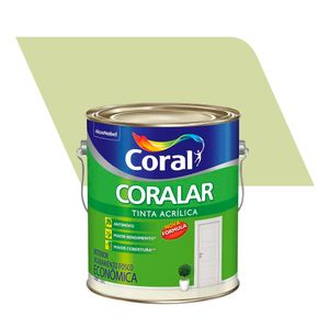 Tinta Acrílica Econômica Fosco Coralar Verde Limão 3,6L - Coral